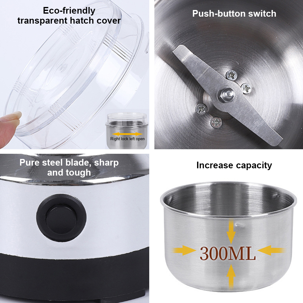 Coffee Bean Grinder Electric - Molino de café eléctrico de acero