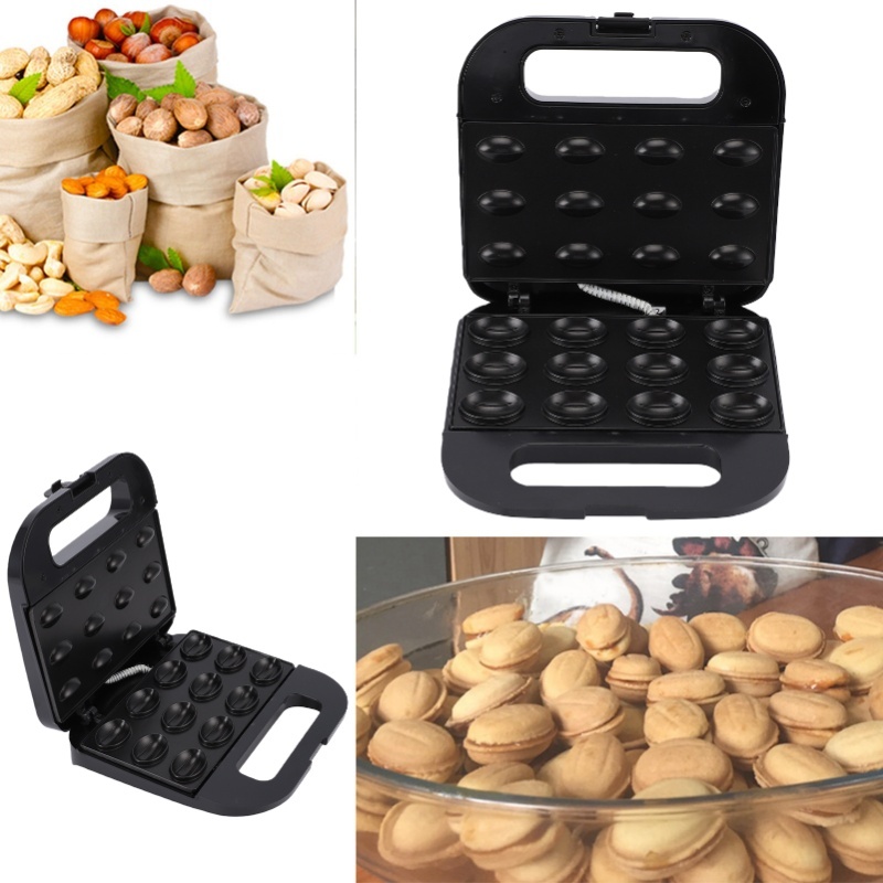 Mini Waffle Maker Machine - Molde Eléctrico para Galletas de Nuez,