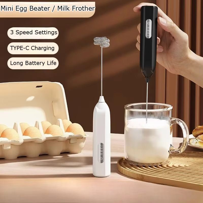 Electric Milk Frother Handheld - Espumador de leche eléctrico portátil, recargable