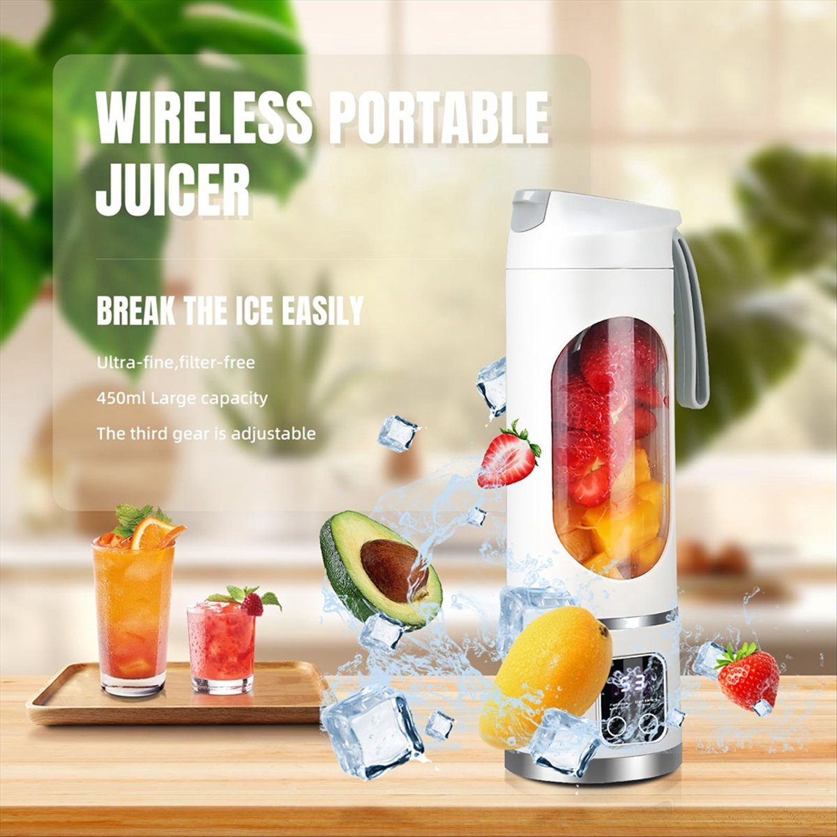 Portable Blender Usb Rechargeable - Licuadora portátil recargable por USB A20M,