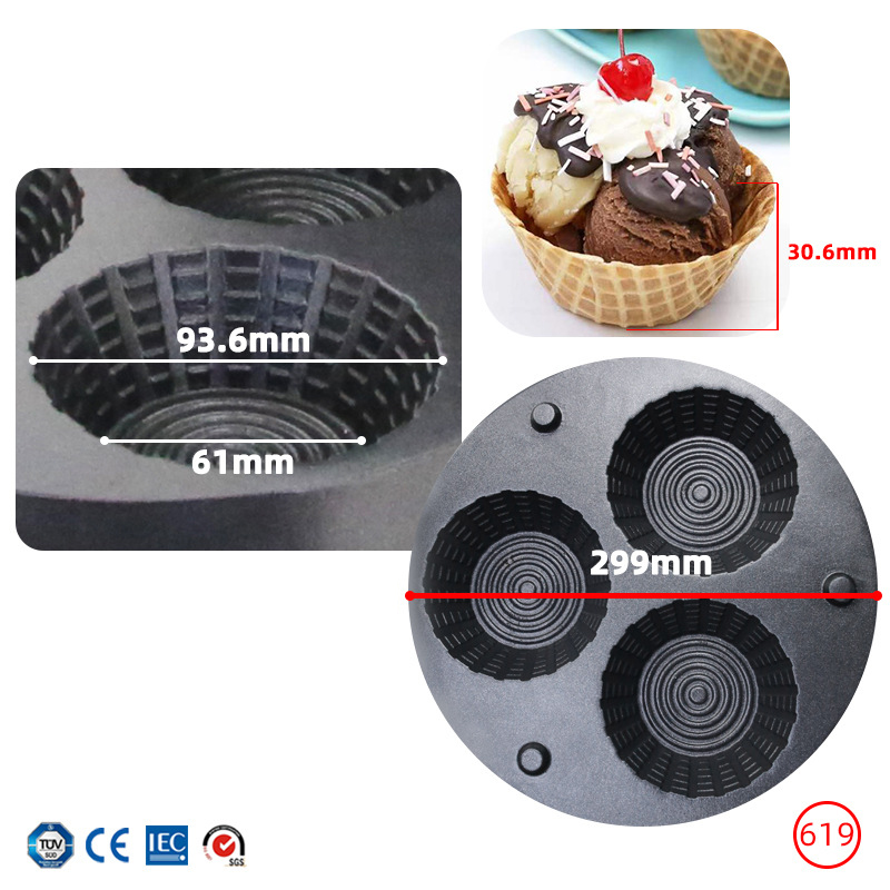 Máquina Comercial para Hacer C - Mini Waffle Maker Machine reseña y precio