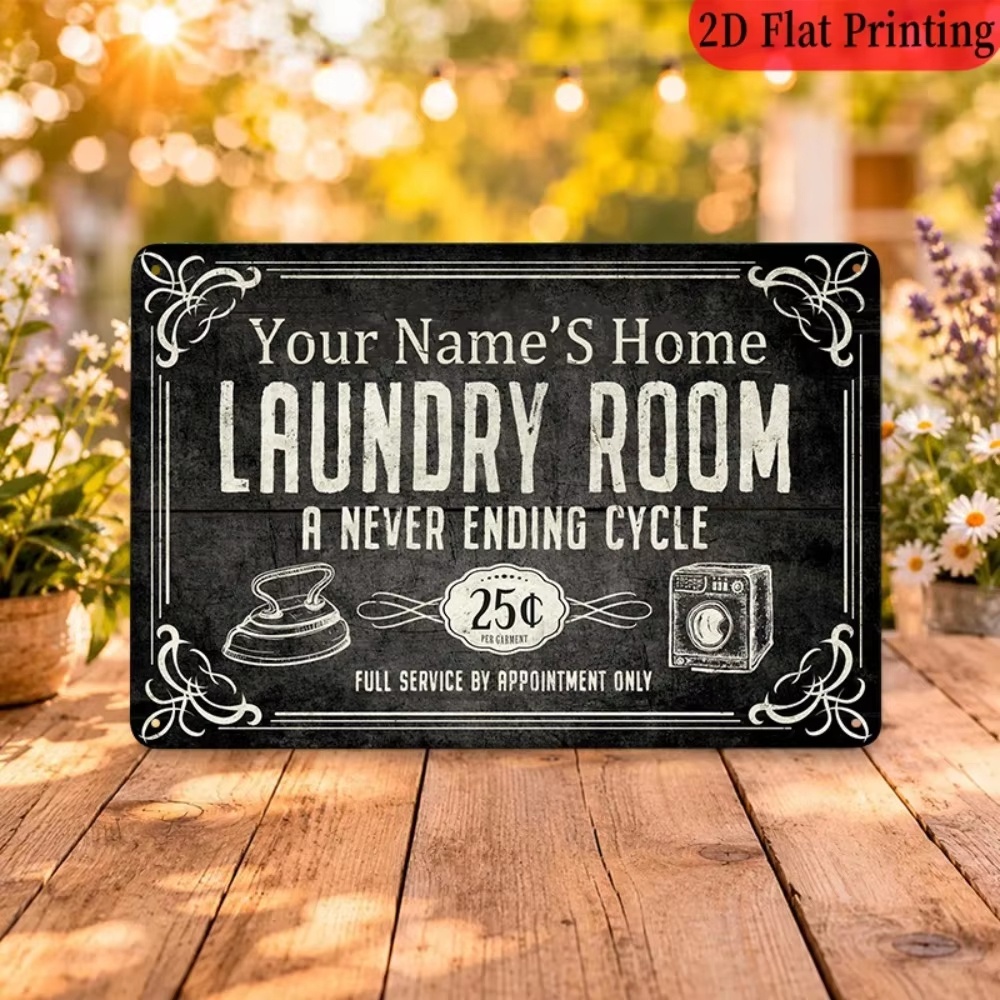 Letrero de lavandería con nomb - Laundry reseña y precio