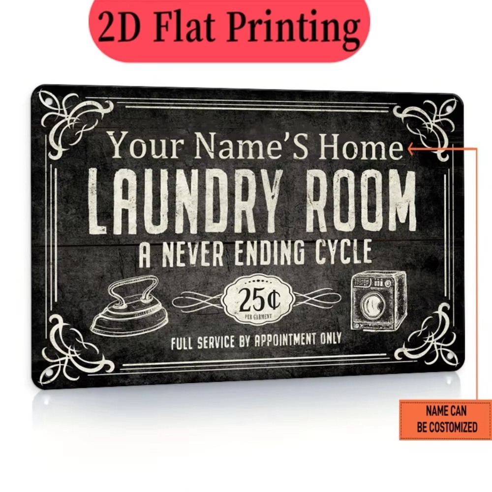 Letrero de lavandería con nomb - Laundry reseña y precio