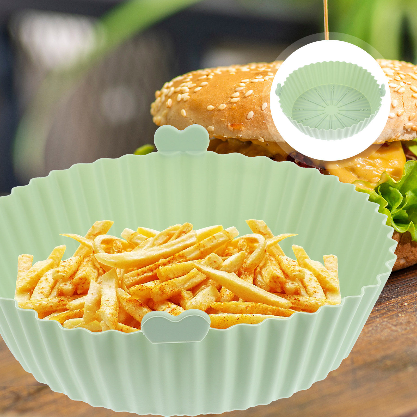 Tapete para freidora de aire,  - Air Fryer Silicone Pot Liner reseña y precio