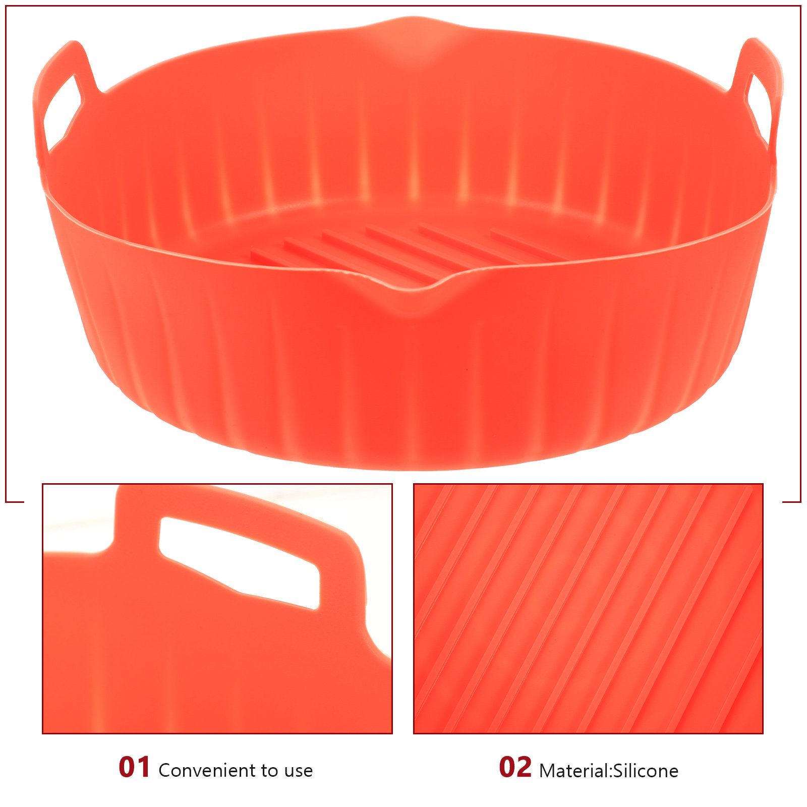 Recipiente de silicona para fr - Air Fryer Silicone Pot Liner reseña y precio