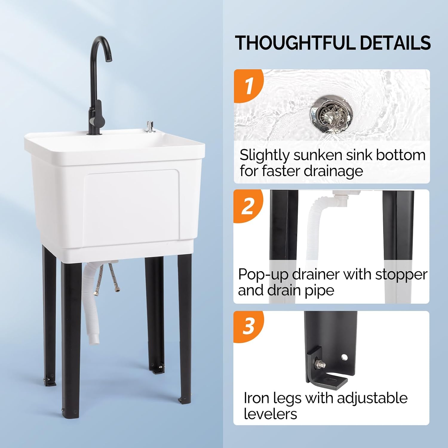 Fregadero utilitario de 13 gal - Laundry reseña y precio